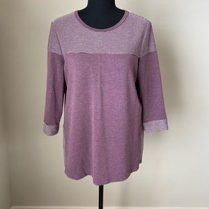 St Johns Bay Active Petite PS Purple/White Pullover Sweatshirt